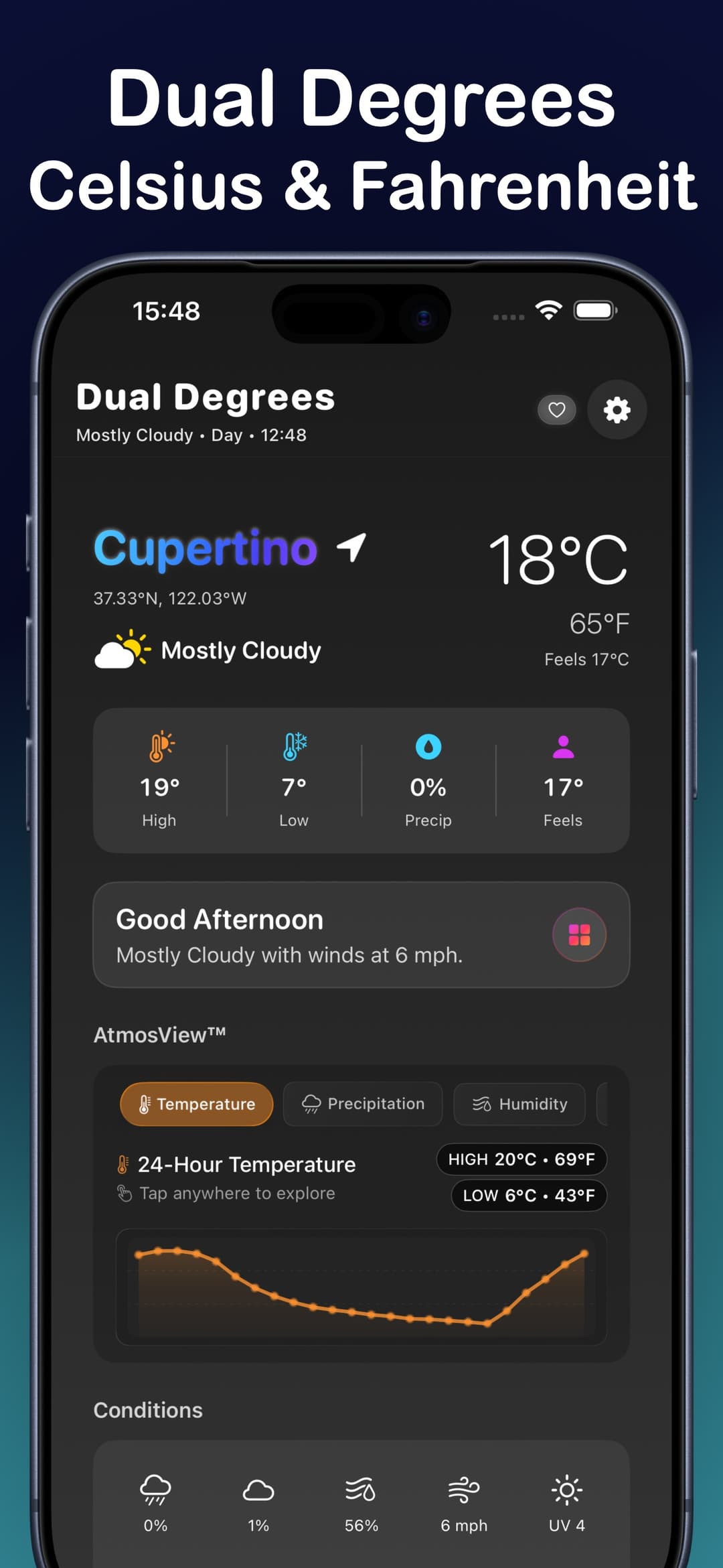 Dual Degrees 2.2.0 new home layout screenshot 1